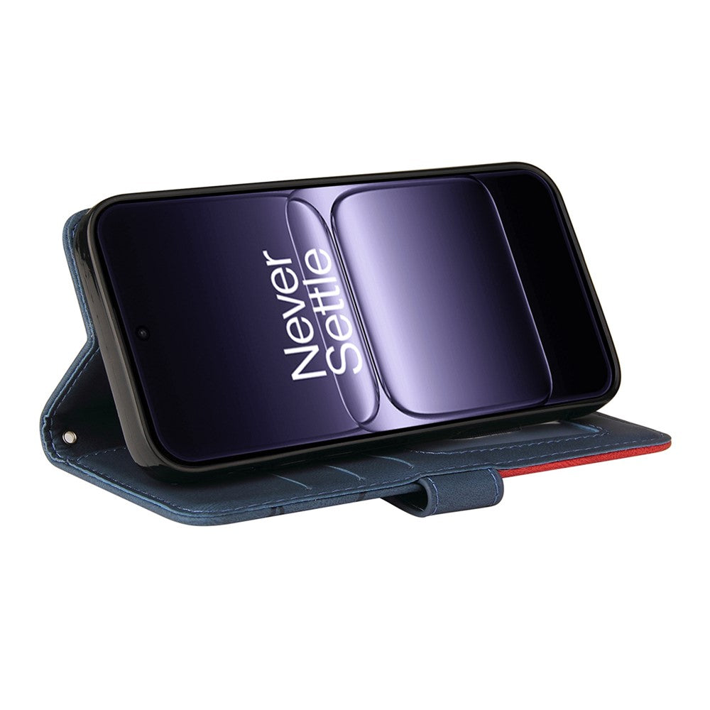 For OnePlus 13T 5G Leather Phone Case Stand Wallet with Bi-colour Splicing Design