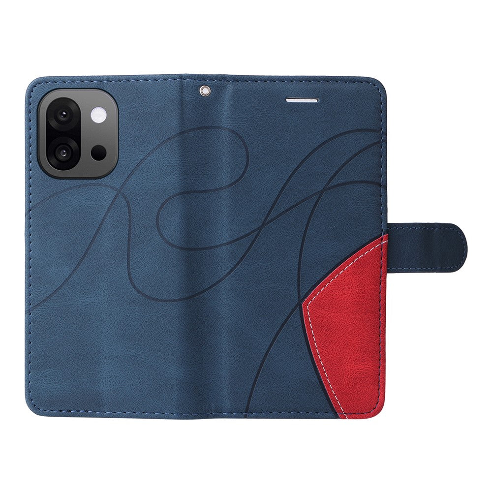 For OnePlus 13T 5G Leather Phone Case Stand Wallet with Bi-colour Splicing Design