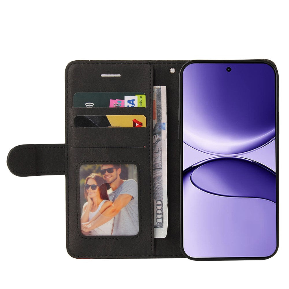 For Xiaomi Poco F7 5G / Xiaomi Redmi Turbo 4 Pro 5G Leather Phone Case Stand Wallet with Bi-colour Splicing Design