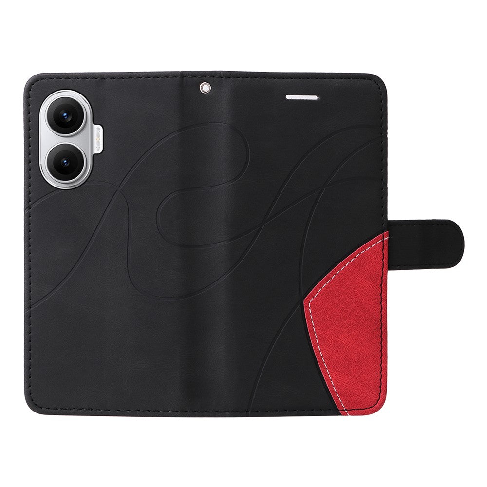 For Xiaomi Poco F7 5G / Xiaomi Redmi Turbo 4 Pro 5G Leather Phone Case Stand Wallet with Bi-colour Splicing Design