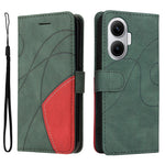 For Xiaomi Poco F7 5G / Xiaomi Redmi Turbo 4 Pro 5G Leather Phone Case Stand Wallet with Bi-colour Splicing Design