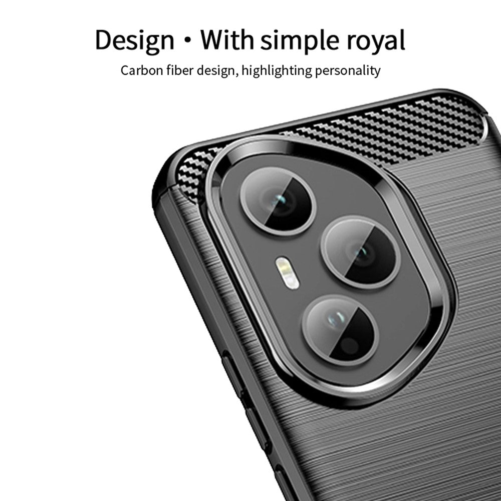 MOFI For Honor 400 Pro 5G (Global) Back Cover Brushed Texture Carbon Fiber Soft TPU Case