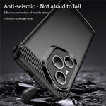 MOFI For Honor 400 Pro 5G (Global) Back Cover Brushed Texture Carbon Fiber Soft TPU Case