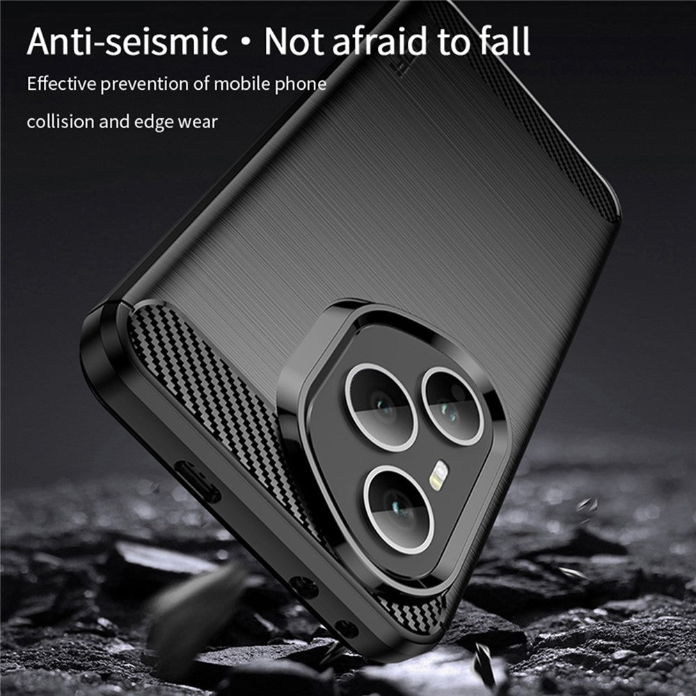 MOFI For Honor 400 Pro 5G (Global) Back Cover Brushed Texture Carbon Fiber Soft TPU Case