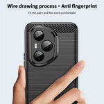 MOFI For Honor 400 Pro 5G (Global) Back Cover Brushed Texture Carbon Fiber Soft TPU Case