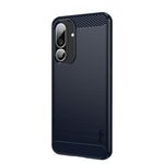 MOFI For Samsung Galaxy M56 5G Back Cover Brushed Texture Carbon Fiber Soft TPU Case