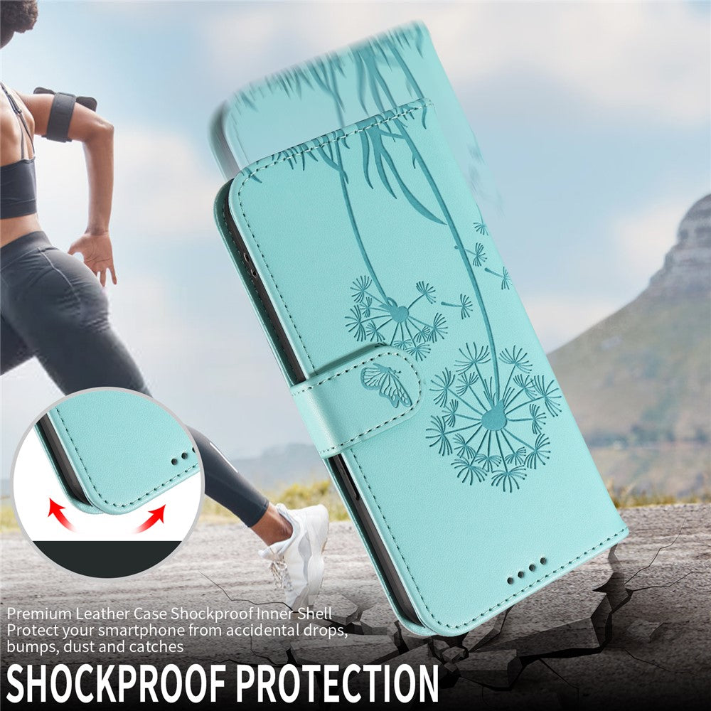 OnePlus 13T 5G Läderplånboksfodral med rem Maskrostryck mobilstativfodral