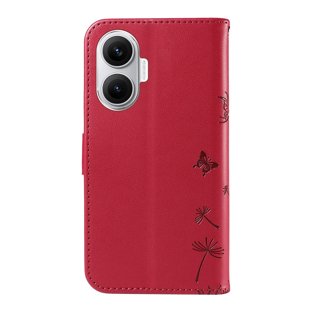 For Xiaomi Poco F7 5G / Redmi Turbo 4 Pro 5G Leather Wallet Case with Strap Dandelion Imprint Phone Stand Cover