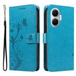 For Xiaomi Poco F7 5G / Xiaomi Redmi Turbo 4 Pro 5G PU Leather Cases Flower Pattern Wallet Stand Phone Cover with Strap