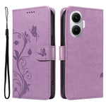 For Xiaomi Poco F7 5G / Xiaomi Redmi Turbo 4 Pro 5G PU Leather Cases Flower Pattern Wallet Stand Phone Cover with Strap