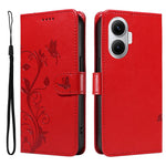 For Xiaomi Poco F7 5G / Xiaomi Redmi Turbo 4 Pro 5G PU Leather Cases Flower Pattern Wallet Stand Phone Cover with Strap