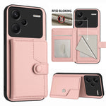 For Xiaomi Redmi Note 13 Pro+ 5G Case RFID Blocking Card Holder Kickstand TPU + PU Leather Phone Back Cover