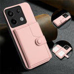 For Xiaomi Poco X6 5G / Xiaomi Redmi Note 13 Pro 5G Case RFID Blocking Card Holder Kickstand TPU + PU Leather Phone Back Cover