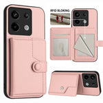 For Xiaomi Poco X6 5G / Xiaomi Redmi Note 13 Pro 5G Case RFID Blocking Card Holder Kickstand TPU + PU Leather Phone Back Cover