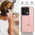 For Xiaomi Poco X6 5G / Xiaomi Redmi Note 13 Pro 5G Case RFID Blocking Card Holder Kickstand TPU + PU Leather Phone Back Cover