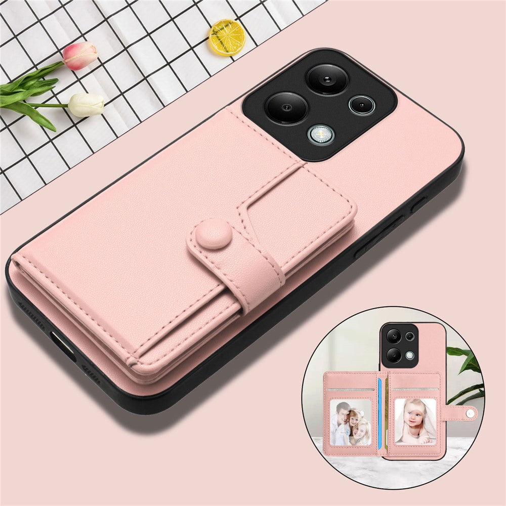 For Xiaomi Redmi Note 13 Pro 4G Case RFID Blocking Card Holder Kickstand TPU + PU Leather Phone Back Cover