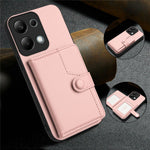 For Xiaomi Redmi Note 13 Pro 4G Case RFID Blocking Card Holder Kickstand TPU + PU Leather Phone Back Cover