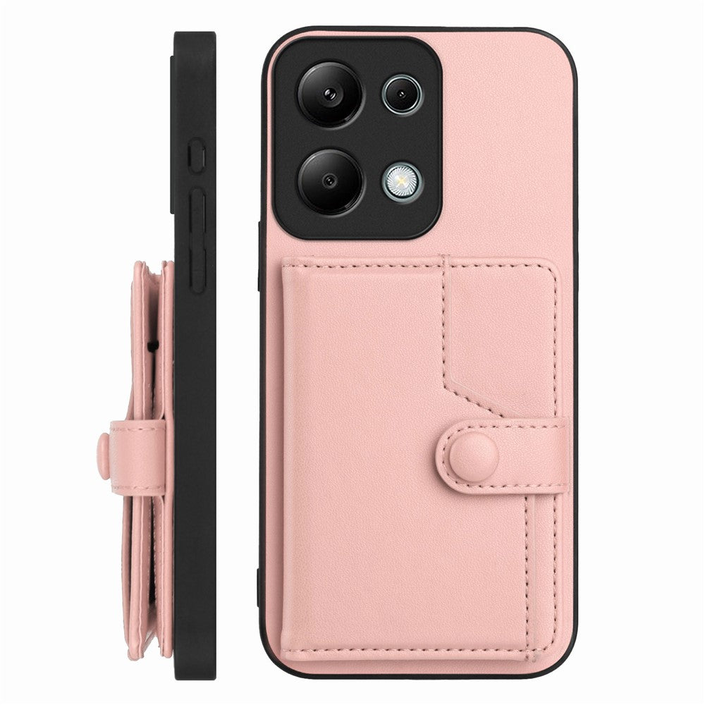 For Xiaomi Redmi Note 13 Pro 4G Case RFID Blocking Card Holder Kickstand TPU + PU Leather Phone Back Cover