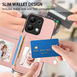 For Xiaomi Redmi Note 13 Pro 4G Case RFID Blocking Card Holder Kickstand TPU + PU Leather Phone Back Cover