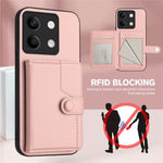 For Xiaomi Redmi Note 13 5G Case RFID Blocking Card Holder Kickstand TPU + PU Leather Phone Back Cover