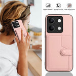For Xiaomi Redmi Note 13 5G Case RFID Blocking Card Holder Kickstand TPU + PU Leather Phone Back Cover