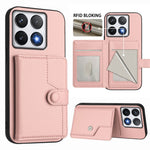 For Xiaomi 14T Pro Case RFID Blocking Card Holder Kickstand TPU + PU Leather Phone Back Cover