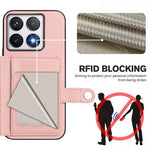 For Xiaomi 14T Pro Case RFID Blocking Card Holder Kickstand TPU + PU Leather Phone Back Cover