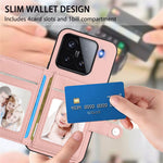 For Xiaomi 15 Case RFID Blocking Card Holder Kickstand TPU + PU Leather Phone Back Cover
