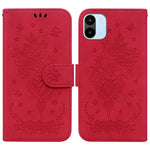 Xiaomi Redmi A1 4G / A2 4G Rose Butterfly Printed PU Leather Phone Case Stand Feature Magnetic Phone Cover with Rem