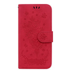 Xiaomi Redmi A1 4G / A2 4G Rose Butterfly Printed PU Leather Phone Case Stand Feature Magnetic Phone Cover with Rem