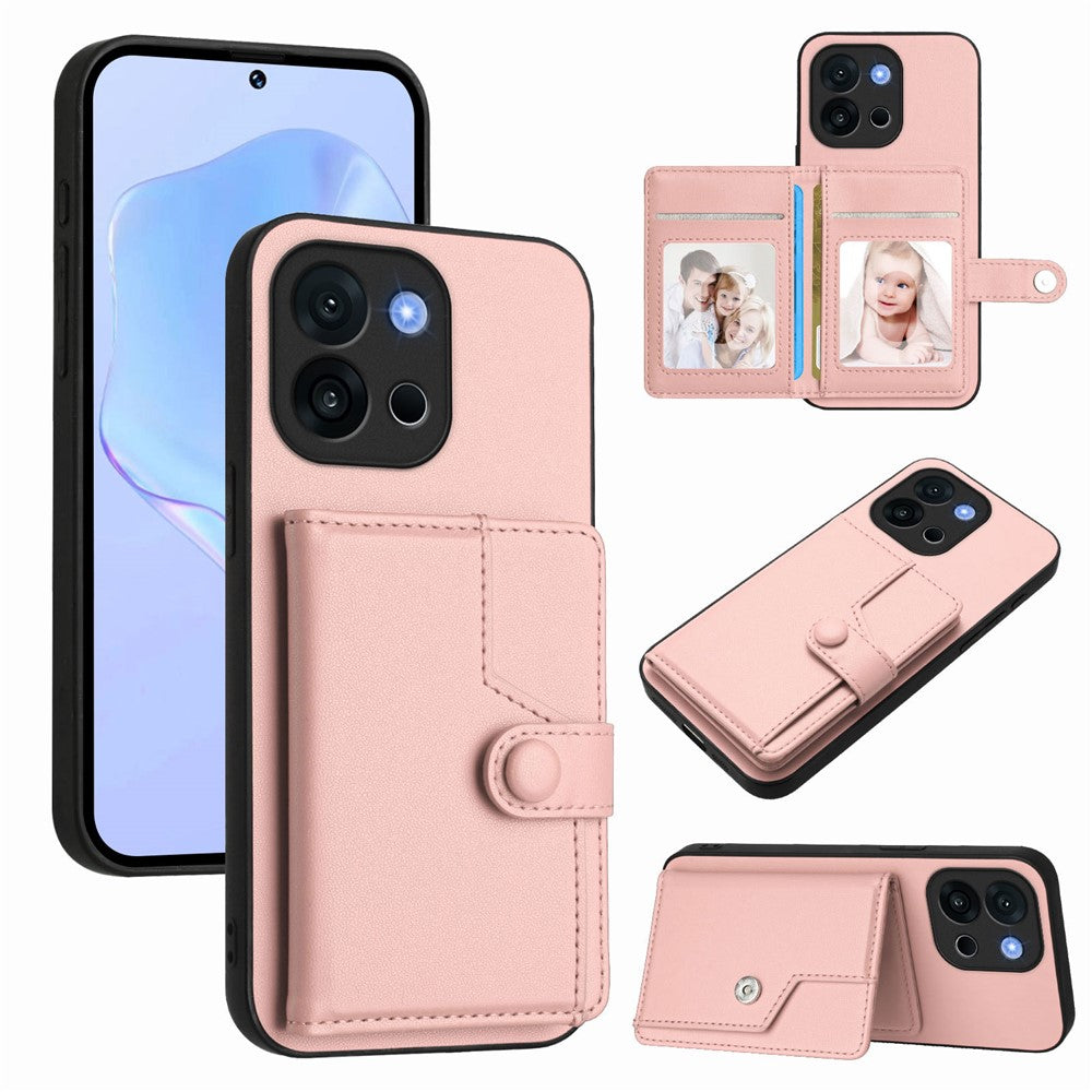 For OnePlus 13T 5G Case RFID Blocking Card Holder Kickstand TPU + PU Leather Phone Back Cover