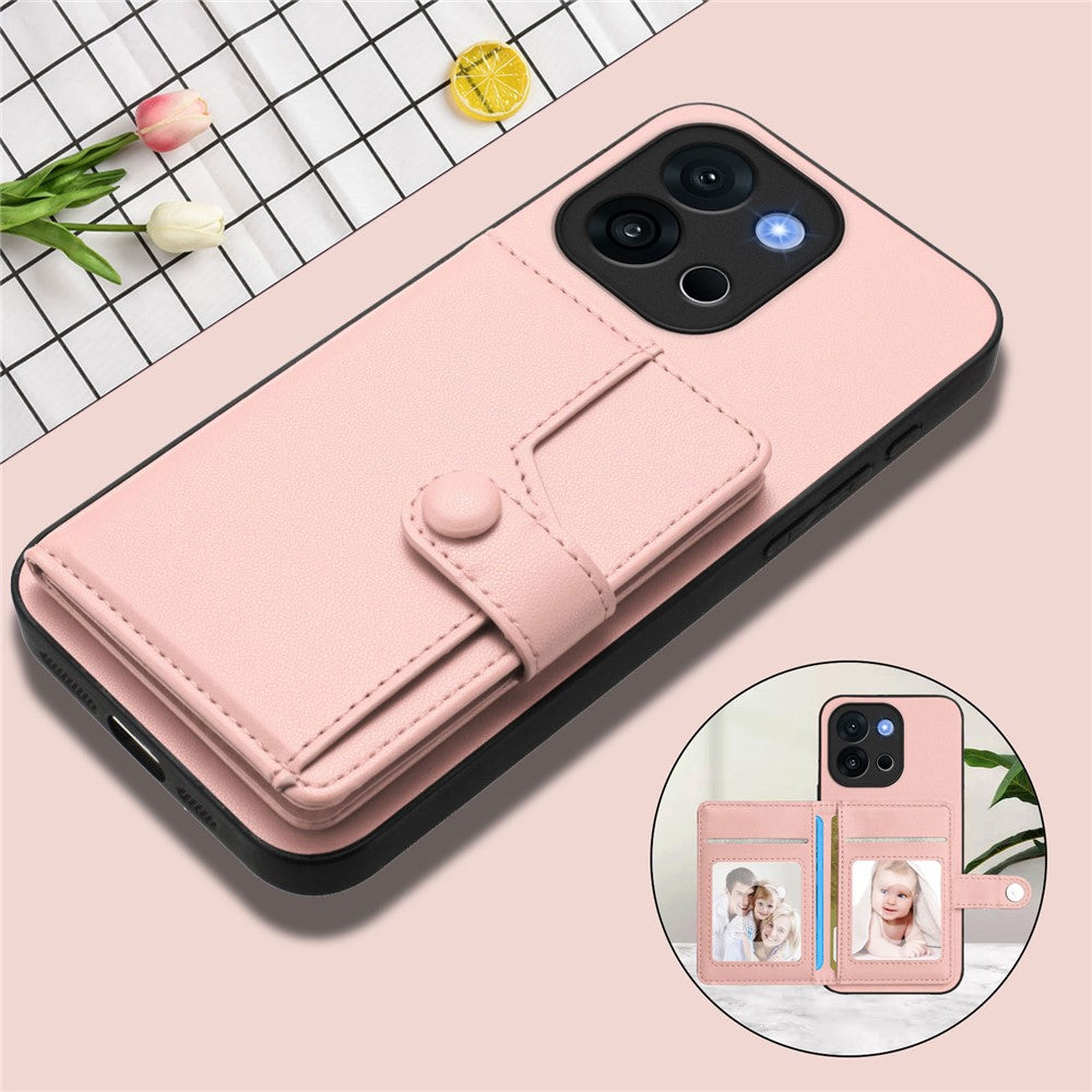 For OnePlus 13T 5G Case RFID Blocking Card Holder Kickstand TPU + PU Leather Phone Back Cover