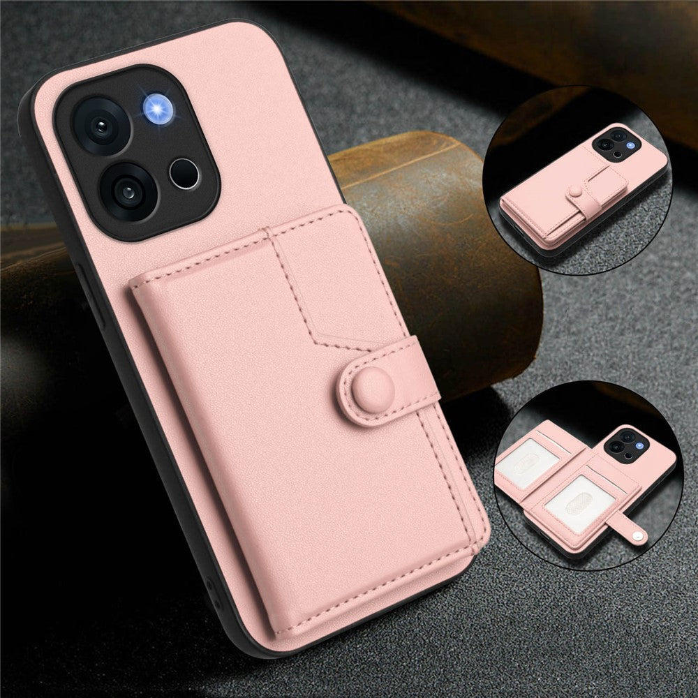 For OnePlus 13T 5G Case RFID Blocking Card Holder Kickstand TPU + PU Leather Phone Back Cover