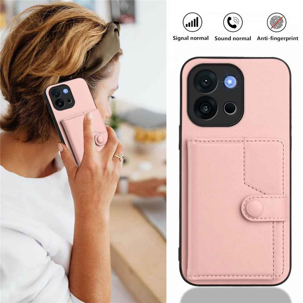 For OnePlus 13T 5G Case RFID Blocking Card Holder Kickstand TPU + PU Leather Phone Back Cover