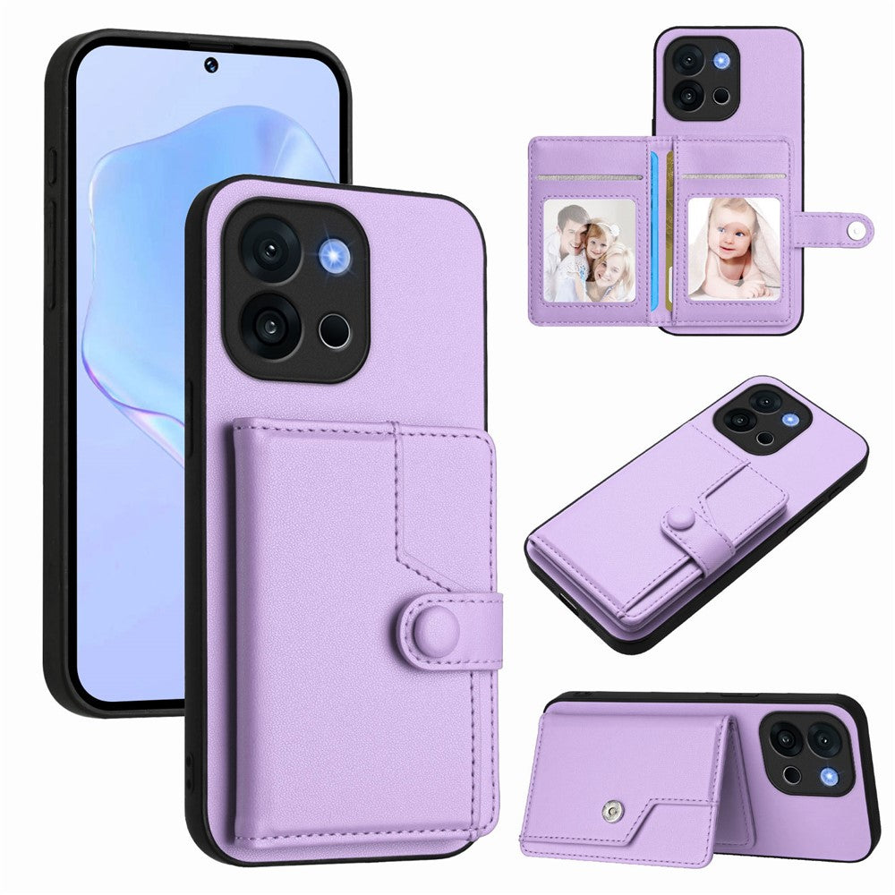 For OnePlus 13T 5G Case RFID Blocking Card Holder Kickstand TPU + PU Leather Phone Back Cover