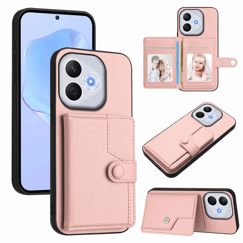 For Honor X70i / Honor 400 Lite 5G Case RFID Blocking Card Holder Kickstand TPU + PU Leather Phone Back Cover