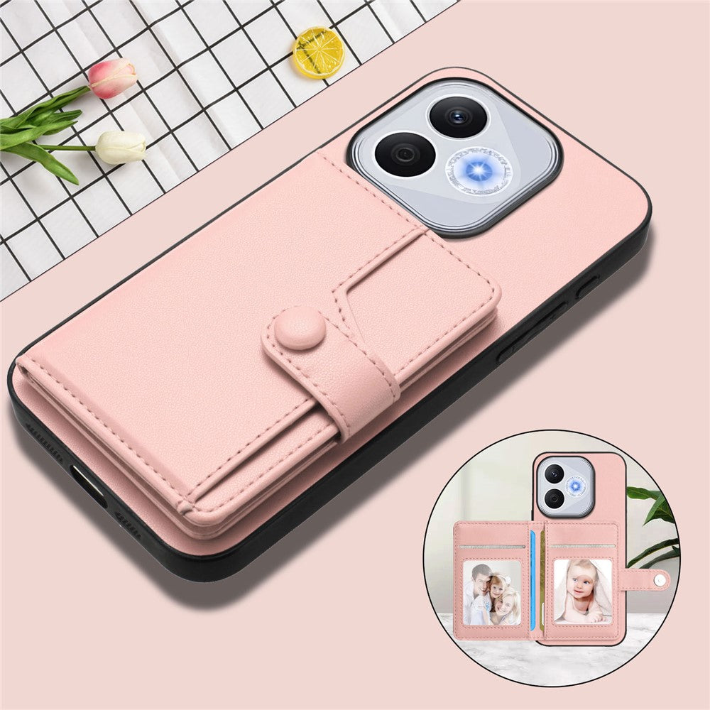 For Honor X70i / Honor 400 Lite 5G Case RFID Blocking Card Holder Kickstand TPU + PU Leather Phone Back Cover