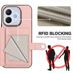 For Honor X70i / Honor 400 Lite 5G Case RFID Blocking Card Holder Kickstand TPU + PU Leather Phone Back Cover