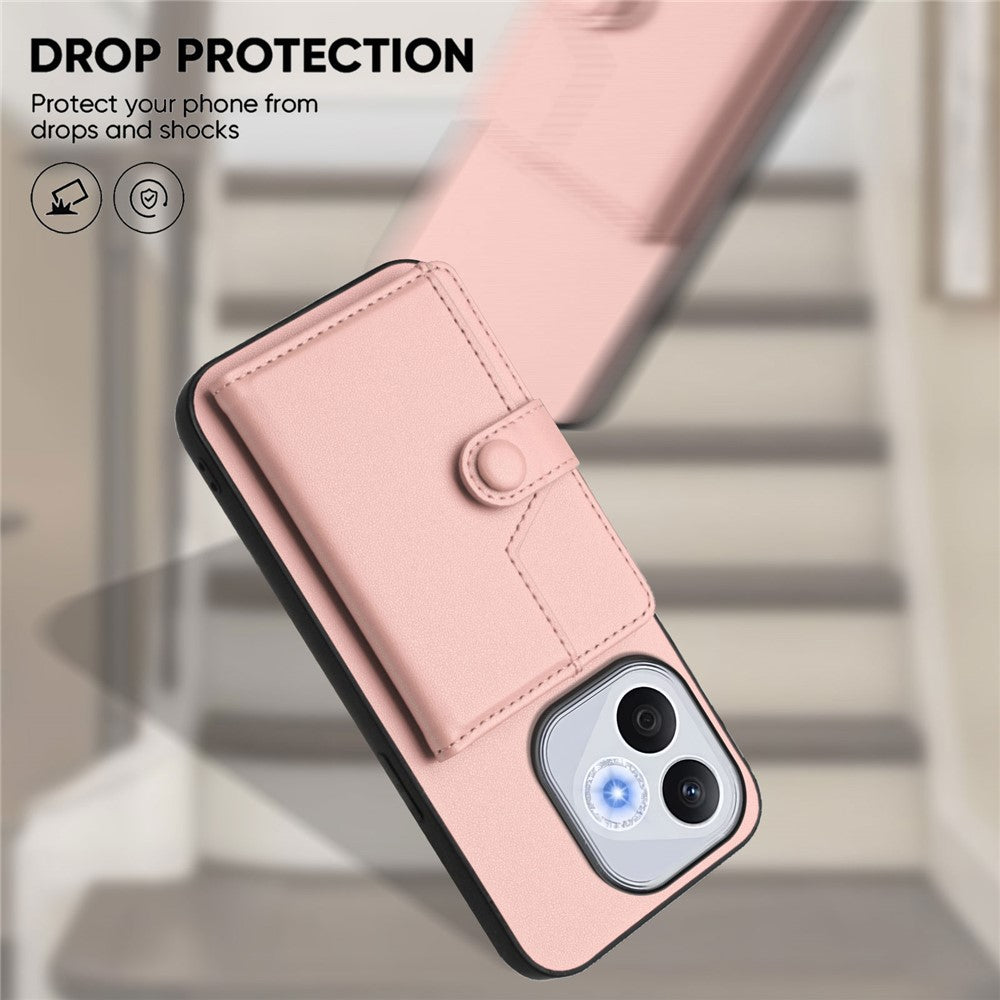 For Honor X70i / Honor 400 Lite 5G Case RFID Blocking Card Holder Kickstand TPU + PU Leather Phone Back Cover