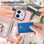 For Honor X70i / Honor 400 Lite 5G Case RFID Blocking Card Holder Kickstand TPU + PU Leather Phone Back Cover