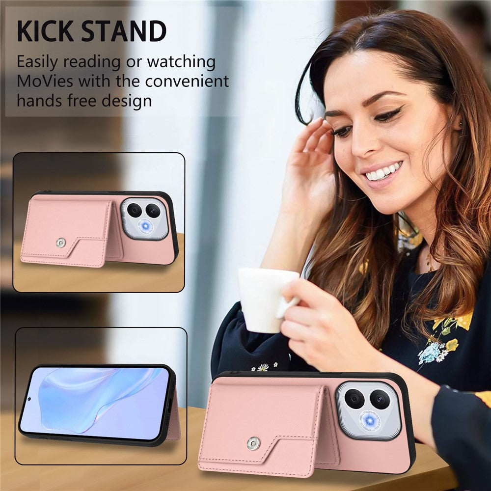 For Honor X70i / Honor 400 Lite 5G Case RFID Blocking Card Holder Kickstand TPU + PU Leather Phone Back Cover