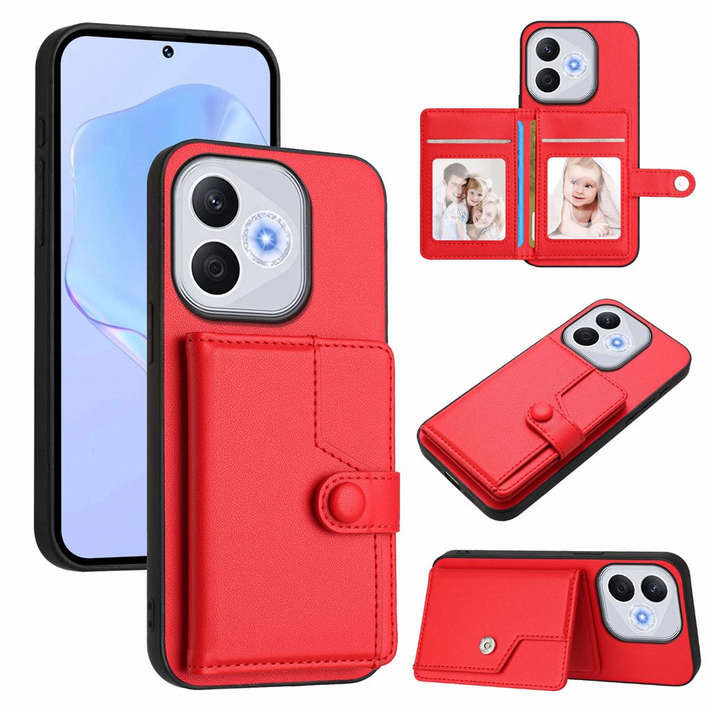 For Honor X70i / Honor 400 Lite 5G Case RFID Blocking Card Holder Kickstand TPU + PU Leather Phone Back Cover