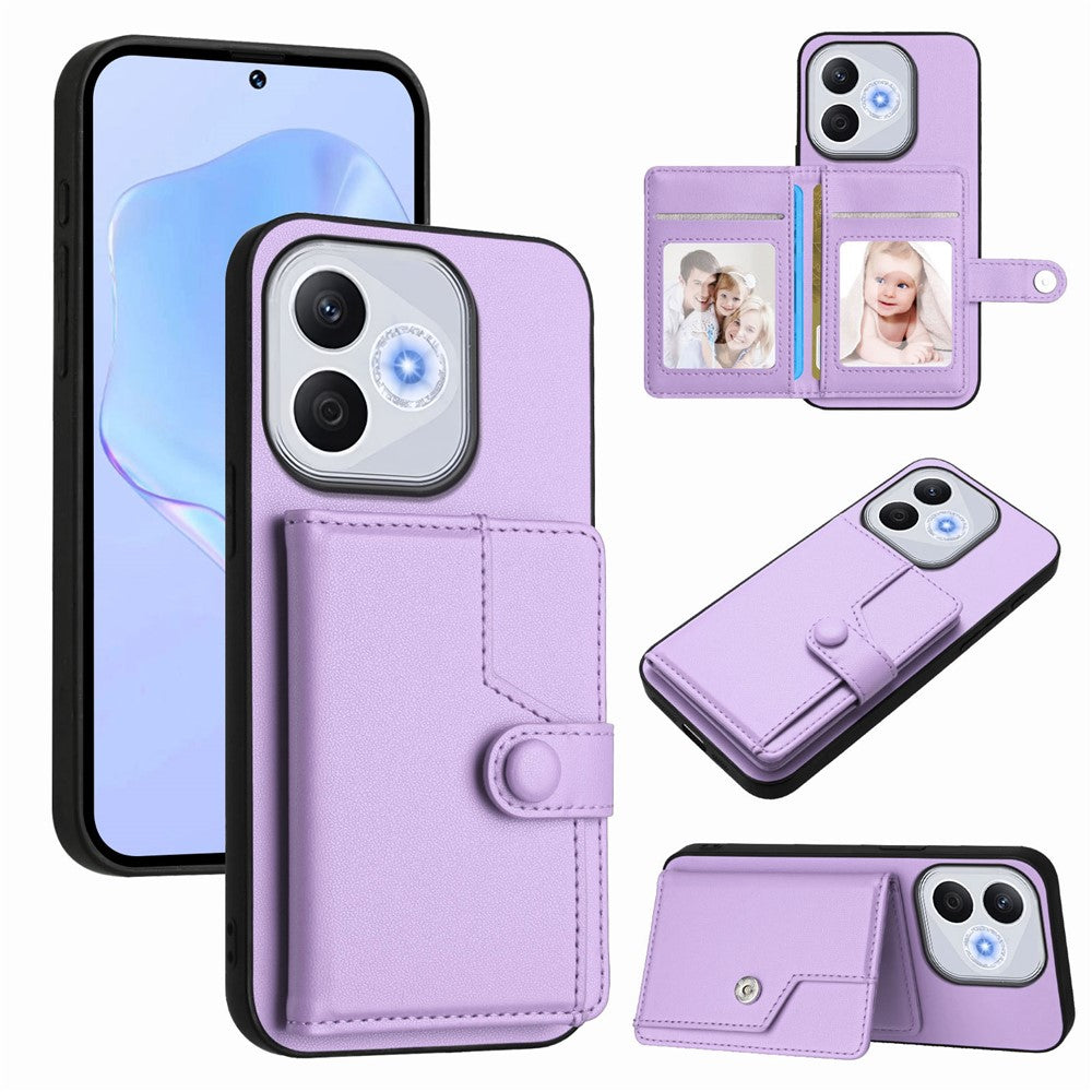 For Honor X70i / Honor 400 Lite 5G Case RFID Blocking Card Holder Kickstand TPU + PU Leather Phone Back Cover