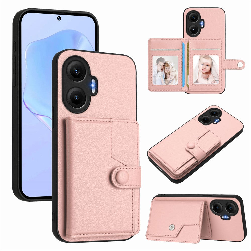 For Xiaomi Poco F7 5G / Redmi Turbo 4 Pro 5G Case RFID Blocking Card Holder Kickstand TPU + PU Leather Phone Back Cover