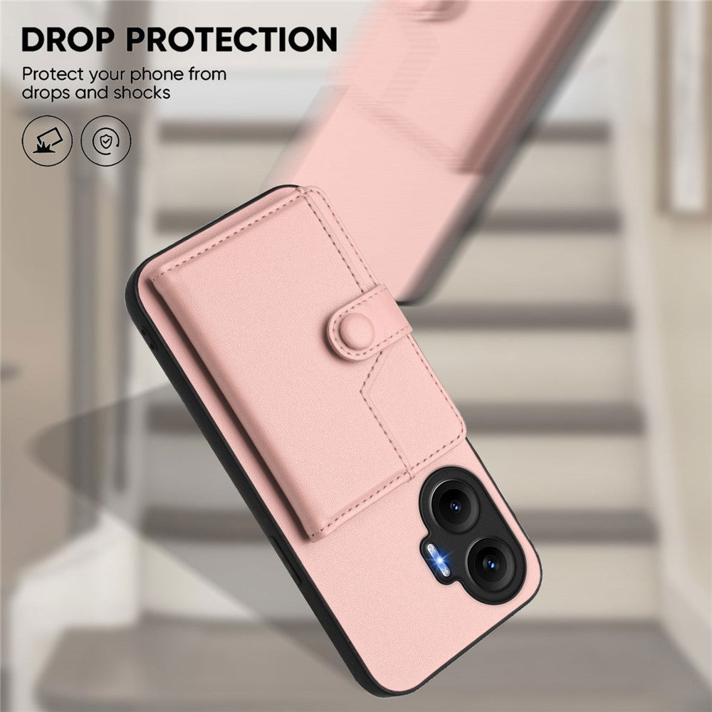 For Xiaomi Poco F7 5G / Redmi Turbo 4 Pro 5G Case RFID Blocking Card Holder Kickstand TPU + PU Leather Phone Back Cover