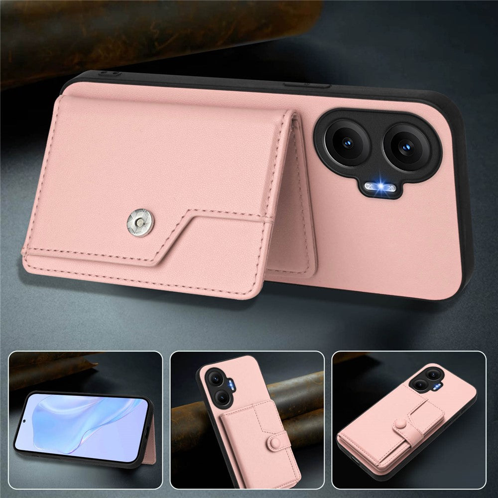 For Xiaomi Poco F7 5G / Redmi Turbo 4 Pro 5G Case RFID Blocking Card Holder Kickstand TPU + PU Leather Phone Back Cover