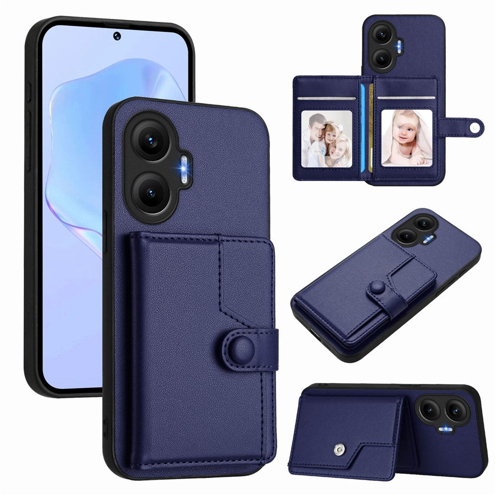For Xiaomi Poco F7 5G / Redmi Turbo 4 Pro 5G Case RFID Blocking Card Holder Kickstand TPU + PU Leather Phone Back Cover