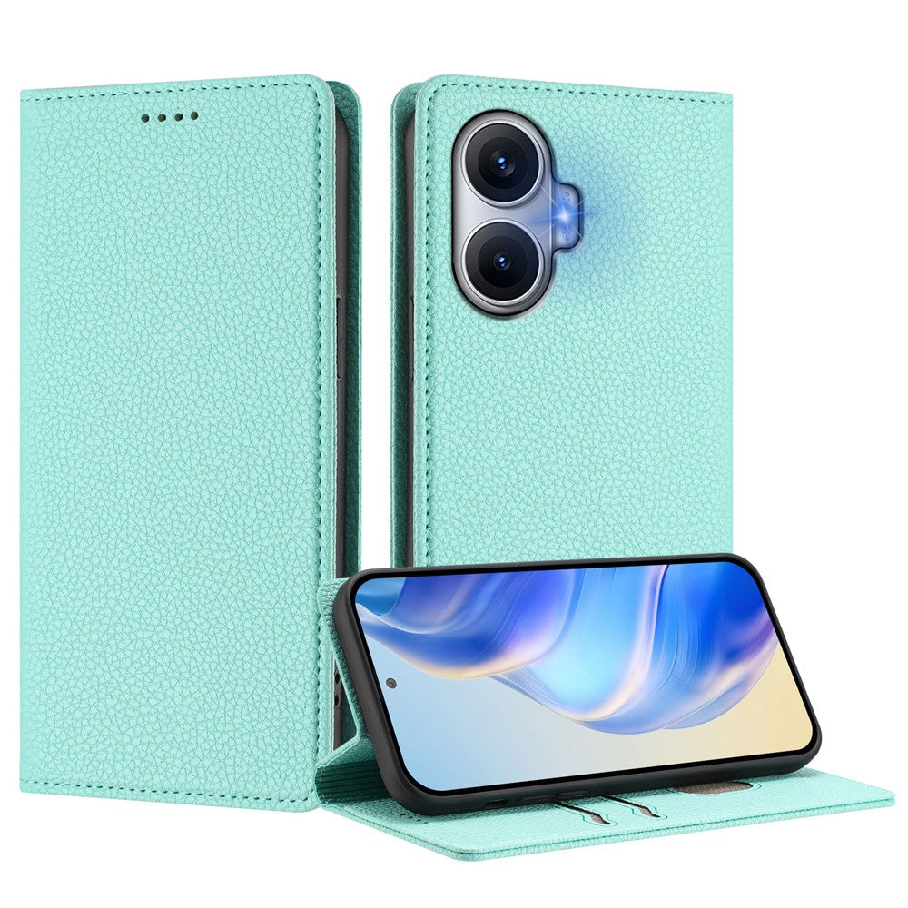 For Xiaomi Poco F7 5G / Redmi Turbo 4 Pro 5G Wallet Case RFID Blocking Litchi Texture Leather Mobile Cover