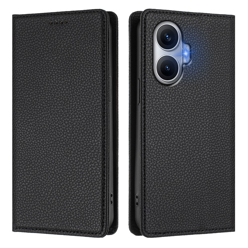 For Xiaomi Poco F7 5G / Redmi Turbo 4 Pro 5G Wallet Case RFID Blocking Litchi Texture Leather Mobile Cover