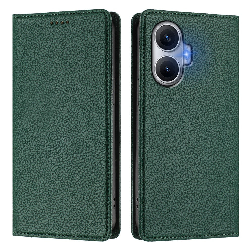 For Xiaomi Poco F7 5G / Redmi Turbo 4 Pro 5G Wallet Case RFID Blocking Litchi Texture Leather Mobile Cover